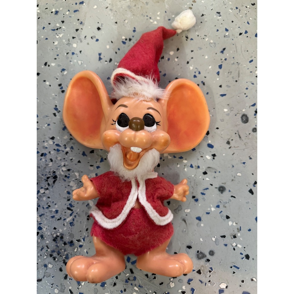 Vintage Roy Des. Of Fun‎ 1970 Christmas Mouse Figurine Decoration